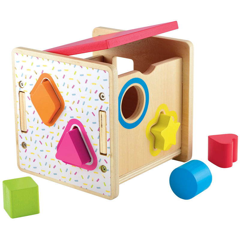 Wheat Early Learning Centre - Wooden Shape Sorter Kids Educational Games and Toys