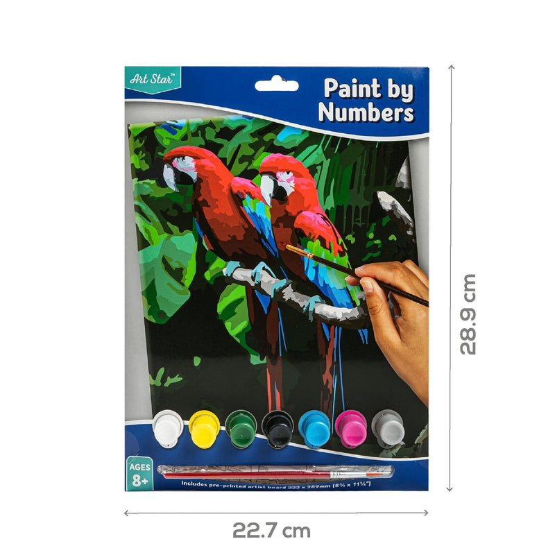 Black Art Star Paint By Number Small- Parrots Kids Craft Kits