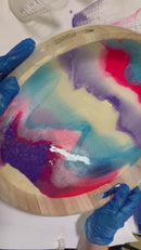 Urban Crafter Round Wooden Drinks Tray 35cm Diameter