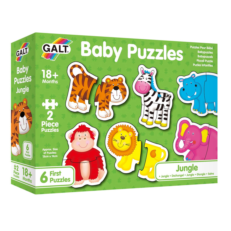 Yellow Green Galt - Baby Puzzles - Jungle - 2 pieces Puzzles