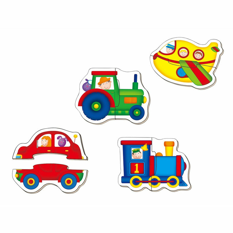 Dark Cyan Galt - Baby Puzzles - Transport - 2 pieces Puzzles