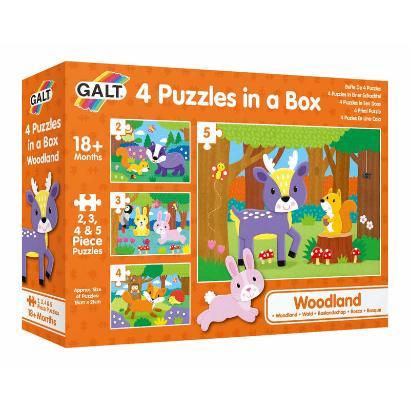 Chocolate Galt - 4 Puzzles in a Box - Woodland Puzzles