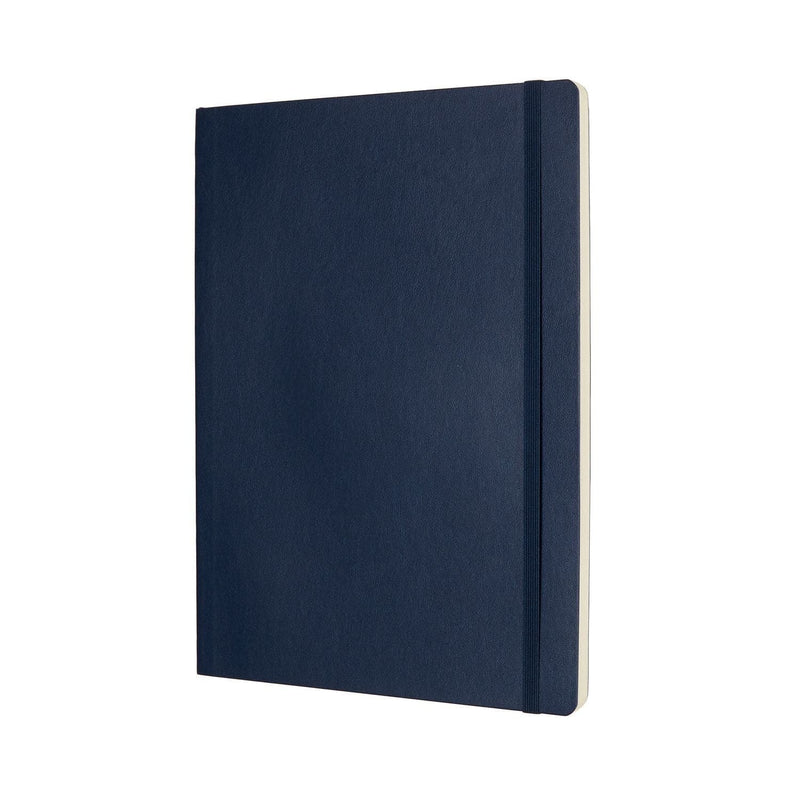 Dark Slate Gray Moleskine Classic  Soft Cover  Note Book -  Plain  - X  Large   - Sapphire Blue Pads
