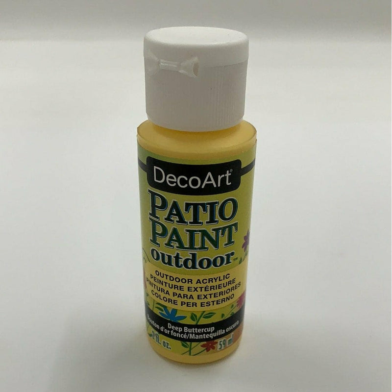 Olive Drab DecoArt Patio Paint 59ml Deep Buttercup Outdoor Paint