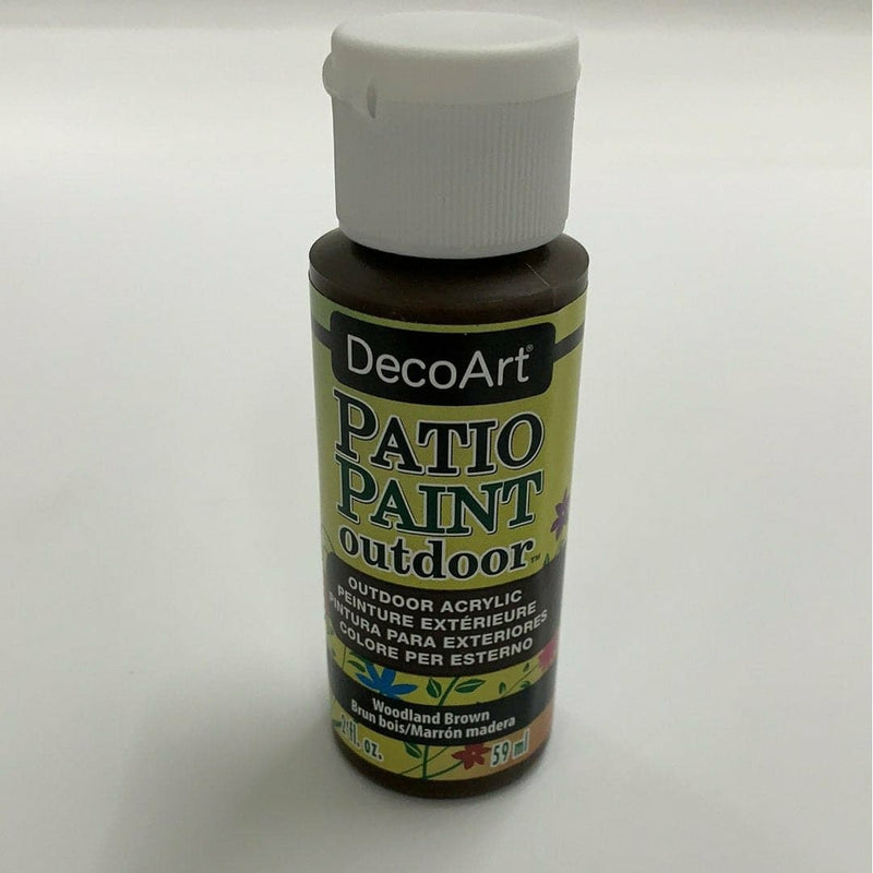Dark Olive Green DecoArt Patio Paint 59ml Woodland Brown Outdoor Paint
