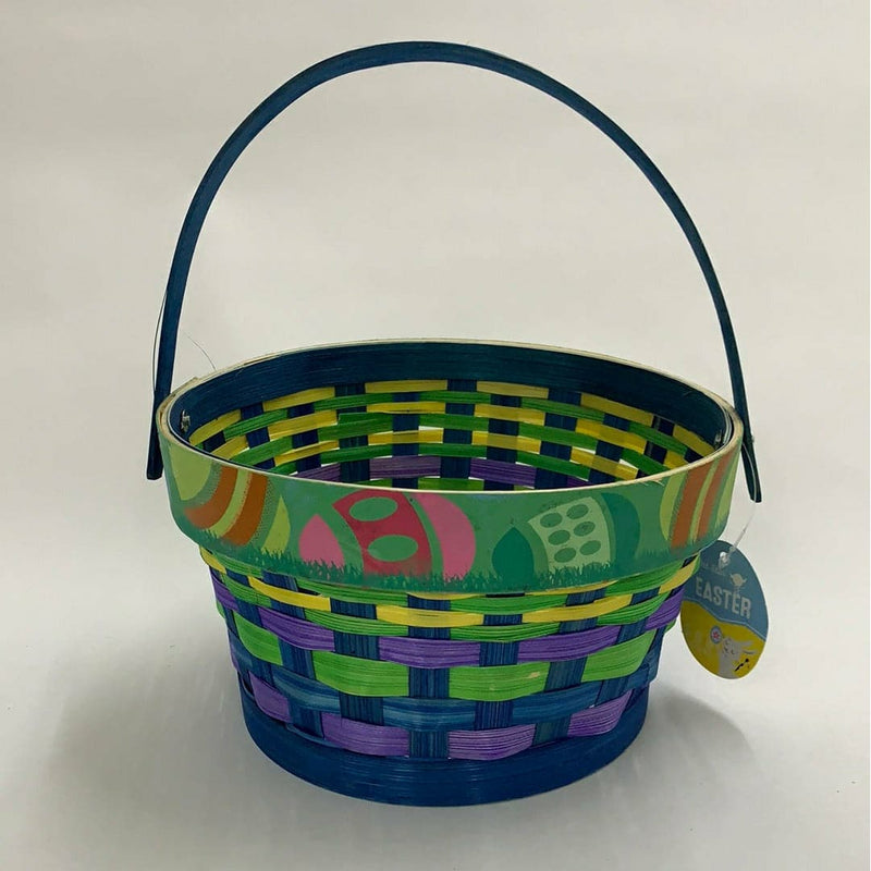 Gray Art Star Easter Woven Basket Blue 19.5 x 19.5cm Easter