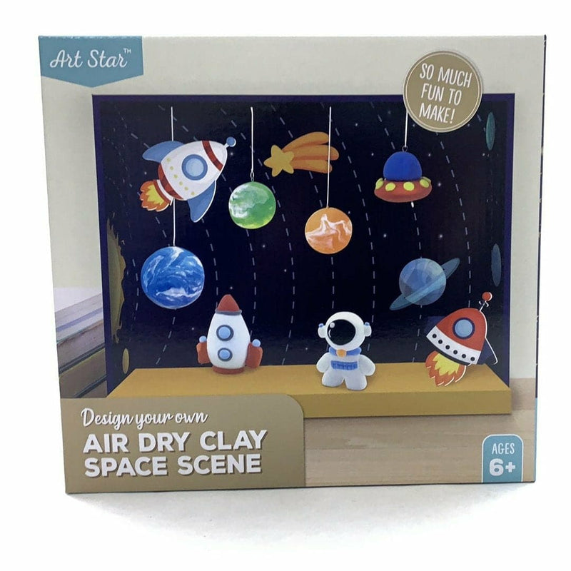 Dark Gray Art Star Design Your Own Air Dry Clay Space Scene Kids Craft Kits