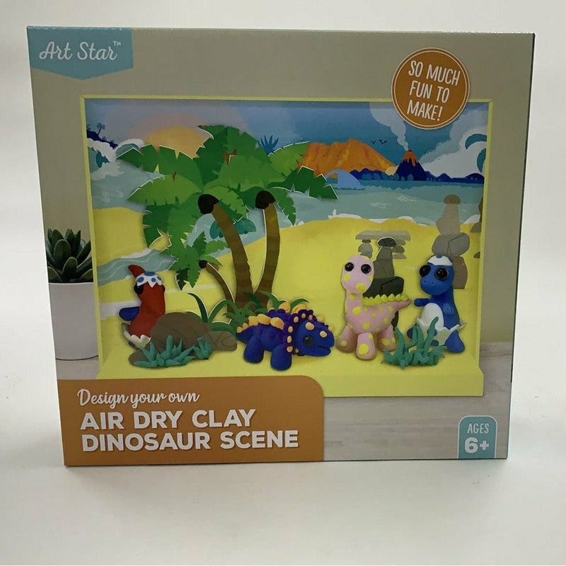 Light Slate Gray Art Star Design Your Own Air Dry Clay Dinosaurs Scene Kids Craft Kits