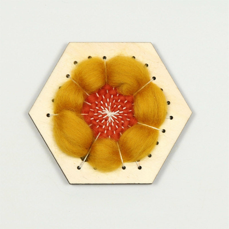 Dark Goldenrod Honeycomb Weaving Loom Kit - Millennial Weaving Looms