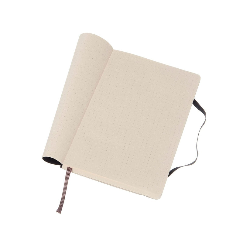 Light Gray Moleskine Classic  Soft Cover  Note Book -   Dot Grid -  Pocket - Black Pads