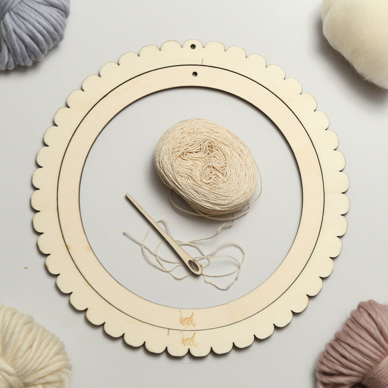 Bisque Mini Circular Weaving Loom Kit  - Electric Weaving Looms