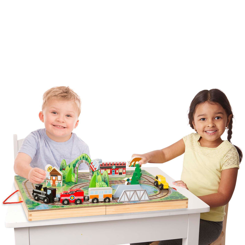 Light Gray Melissa & Doug - Take-Along Railroad Kids Educational Games and Toys