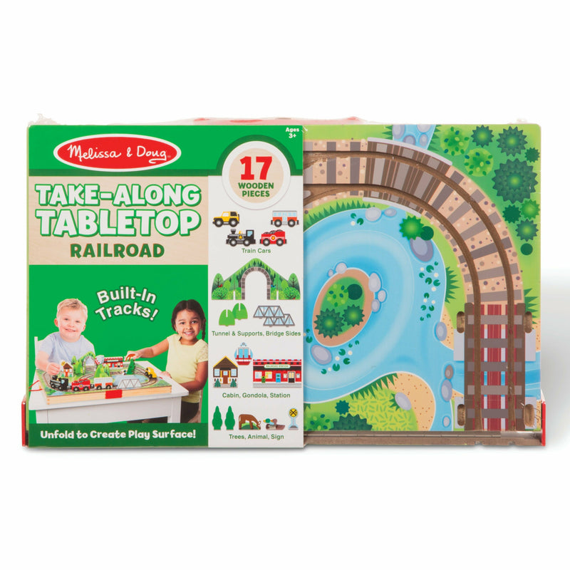 Gray Melissa & Doug - Take-Along Railroad Kids Educational Games and Toys