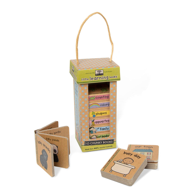 Dark Khaki Melissa & Doug - Natural Play - Book Tower - Little Learning Books Kids Educational Games and Toys