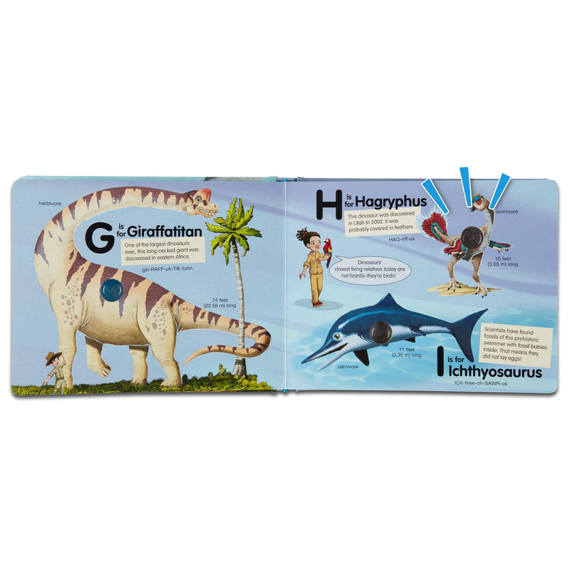 Light Steel Blue Melissa & Doug - Poke-A-Dot - Dinosaurs A to Z Book Kids Educational Games and Toys