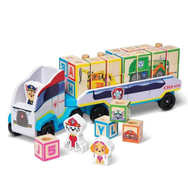 Light Gray Melissa & Doug Paw Patrol - ABC Wooden Block Truck Kids Educational Games and Toys