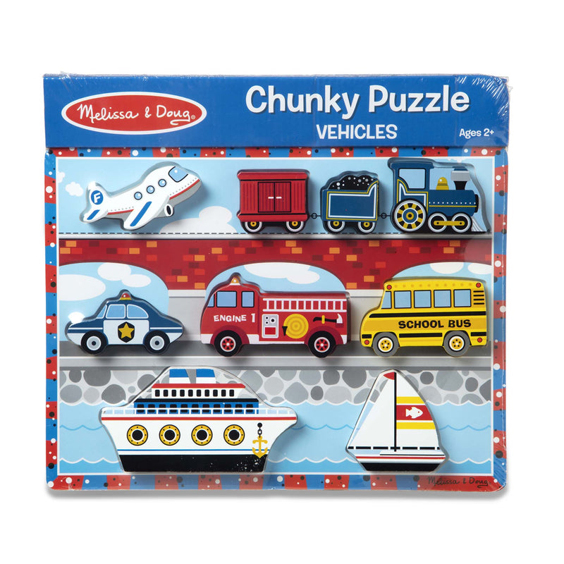 Light Steel Blue Melissa & Doug - Vehicles Chunky Puzzle Puzzles