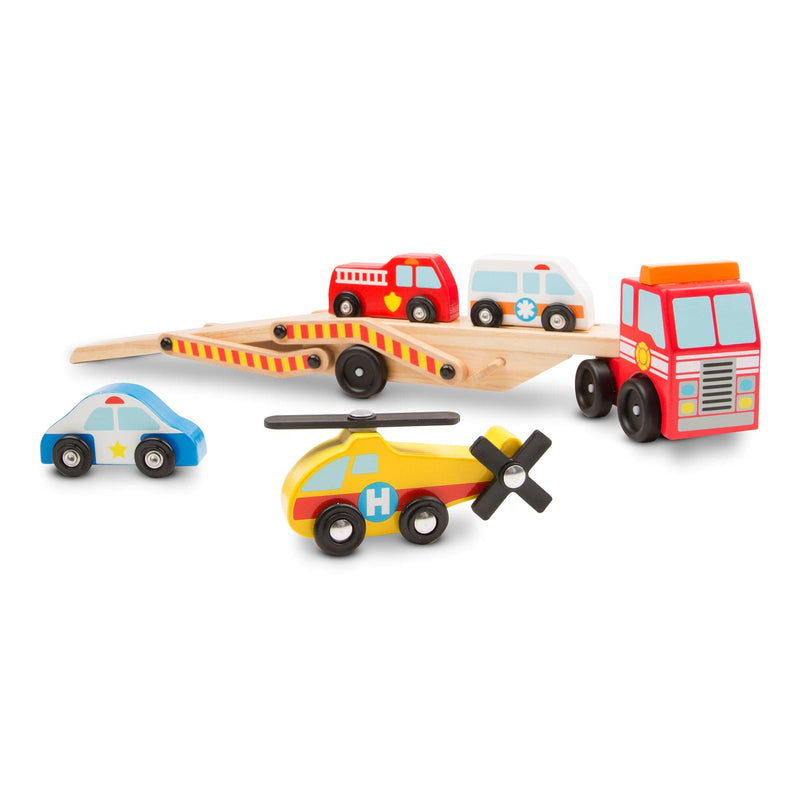 Light Gray Melissa & Doug - Emergency Vehicle Carrier Kids Educational Games and Toys