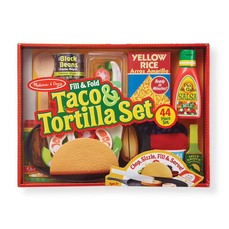 Dark Khaki Melissa & Doug - Fill and Fold Taco and Tortilla Set Kids Educational Games and Toys