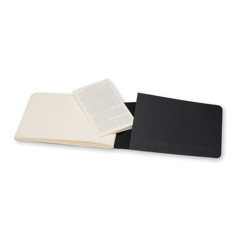 Light Gray Moleskine Art Cahier Sketchbook -  Plain  -  Pocket - Black Pads