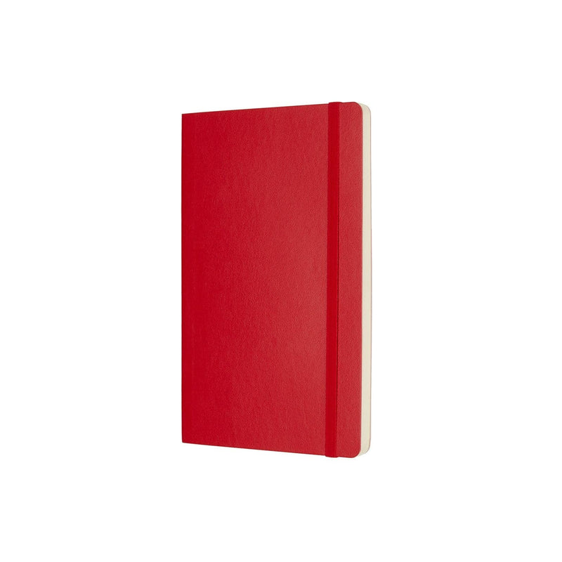 Firebrick Moleskine Classic  Soft Cover  Note Book -  Plain  -   Large   - Scarlet Red Pads