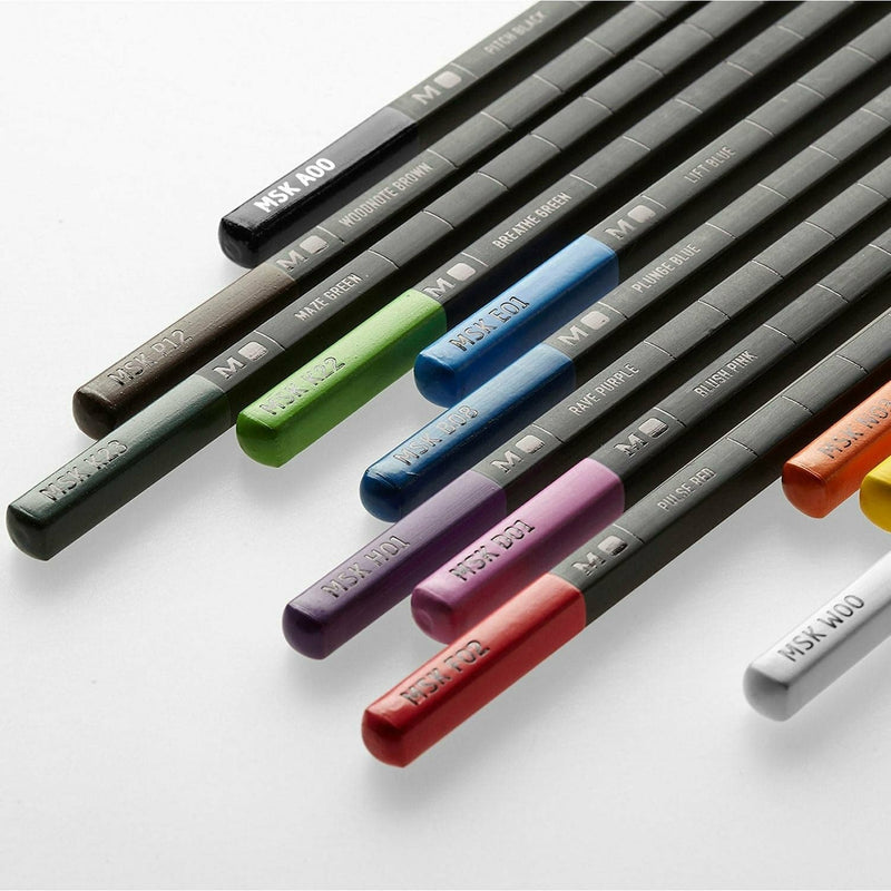 Black Moleskine Water Colour Pencil - Set/12 Pencils