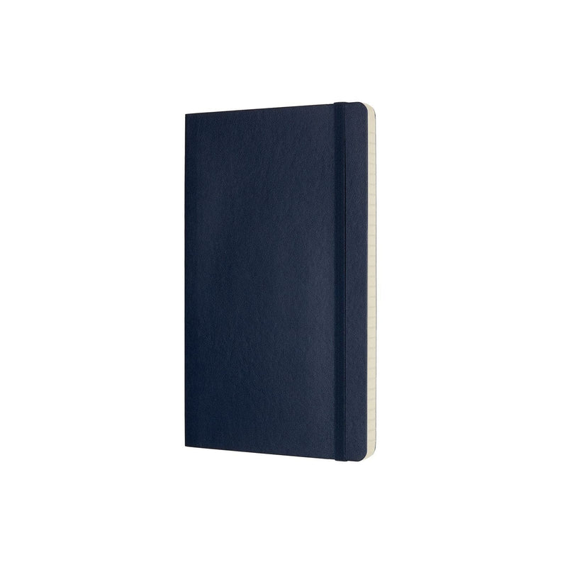 Dark Slate Gray Moleskine Classic  Soft Cover  Note Book - Ruled -   Large   - Sapphire Blue Pads