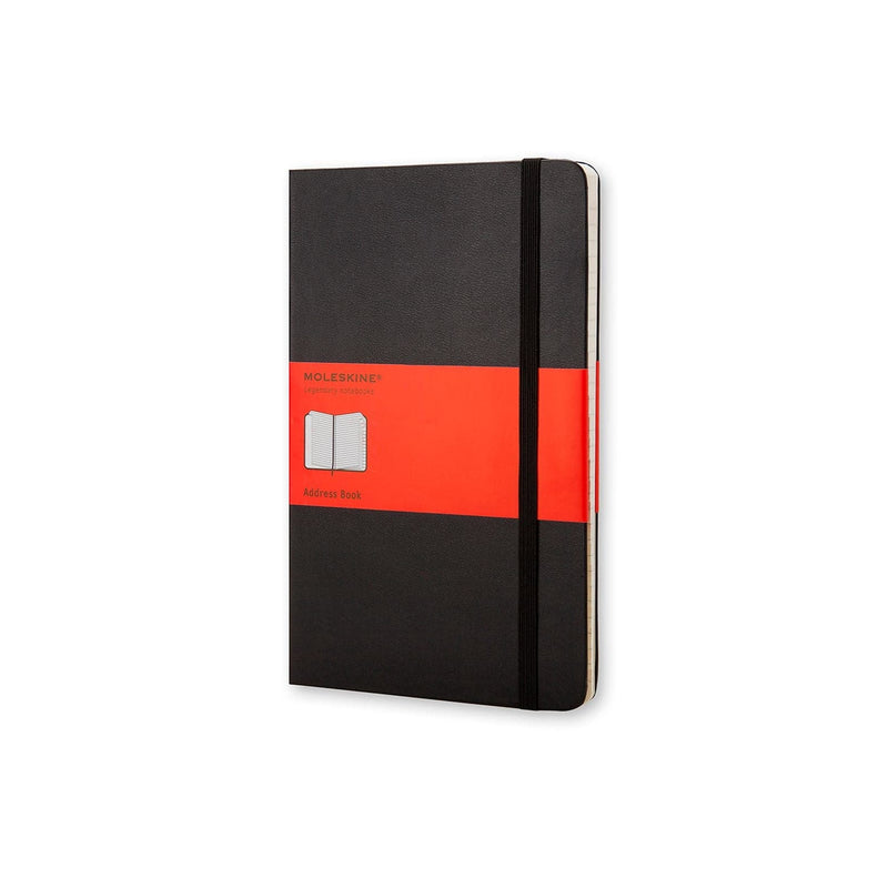 Salmon Moleskine Classic  Hard Cover  Note Book - Address Book -   Large   - Black Pads