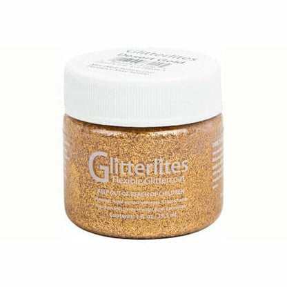 Tan Angelus Glitterlite Acrylic Paint Desert Gold #220 Paint 29Ml Leather Paints