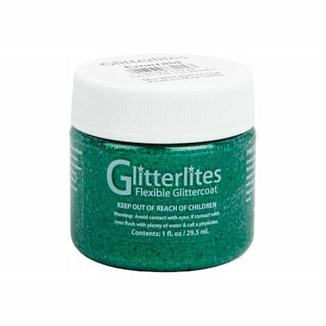 White Smoke Angelus Glitterlite Acrylic Paint Emerald #224 Paint 29Ml Leather Paints