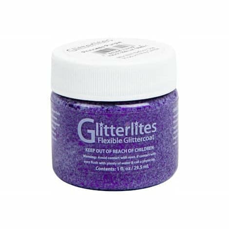 Light Gray Angelus Glitterlite Acrylic Paint Princess Purple #229 Paint 29Ml Leather Paints