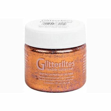 Dark Salmon Angelus Glitterlite Acrylic Paint Penny Copper #221 Paint 29Ml Leather Paints