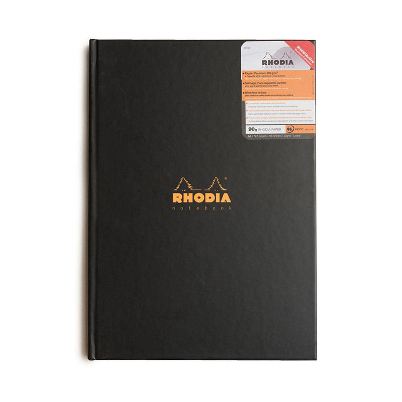 Dark Slate Gray Rhodia Rhodiactive Hard Cover Notebook - Ruled - A4 -  Black Pads